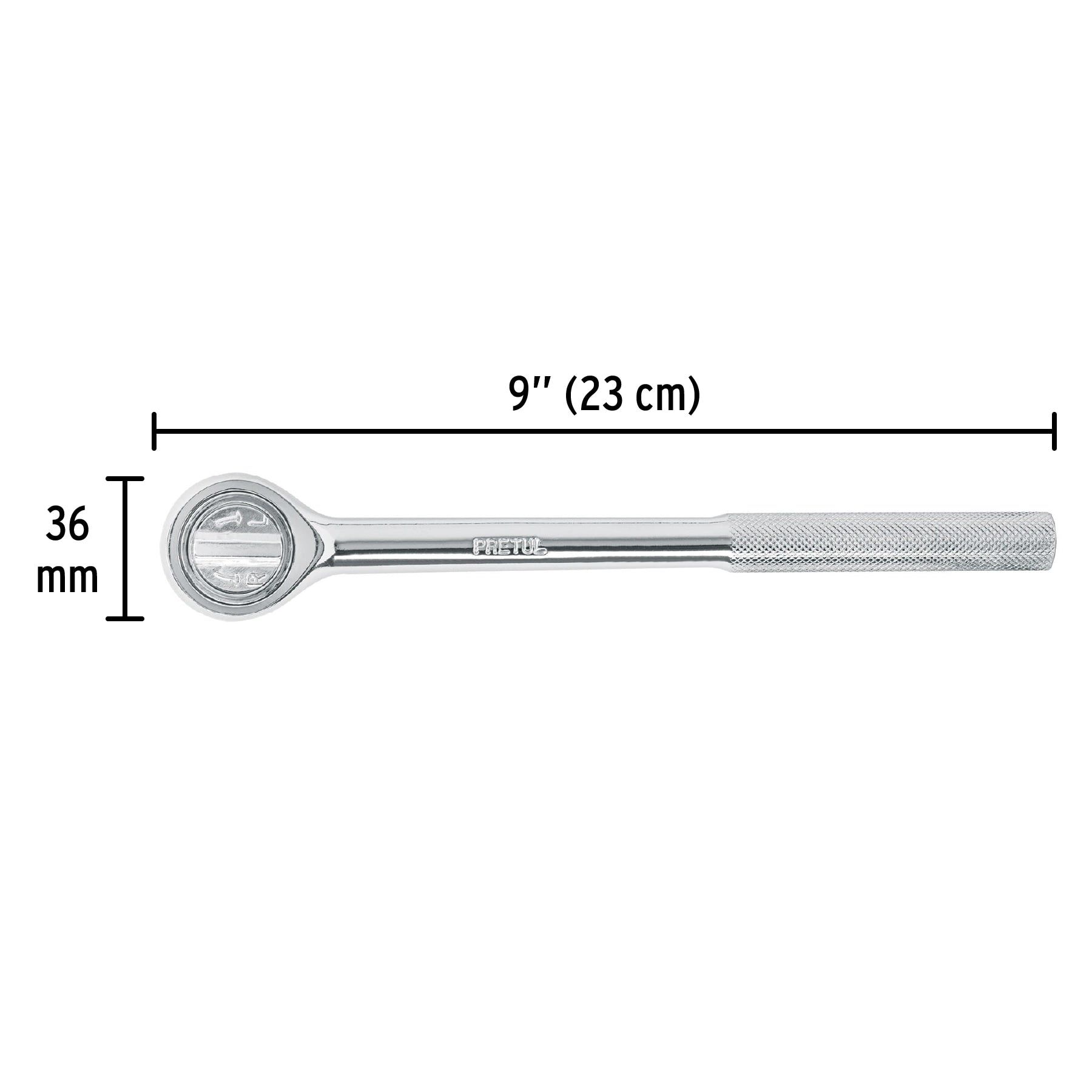 Matraca cabeza redonda, cuadro 1/2", Pretul