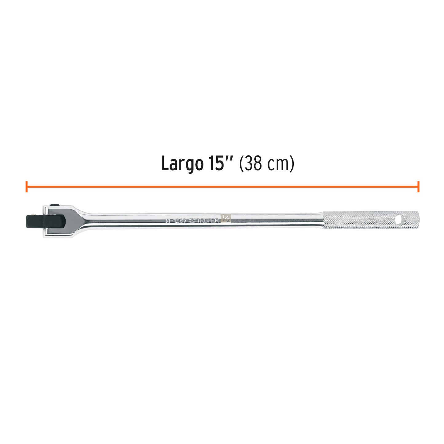 Mango articulado de 15"x 17 mm para dados cuadro 1/2"