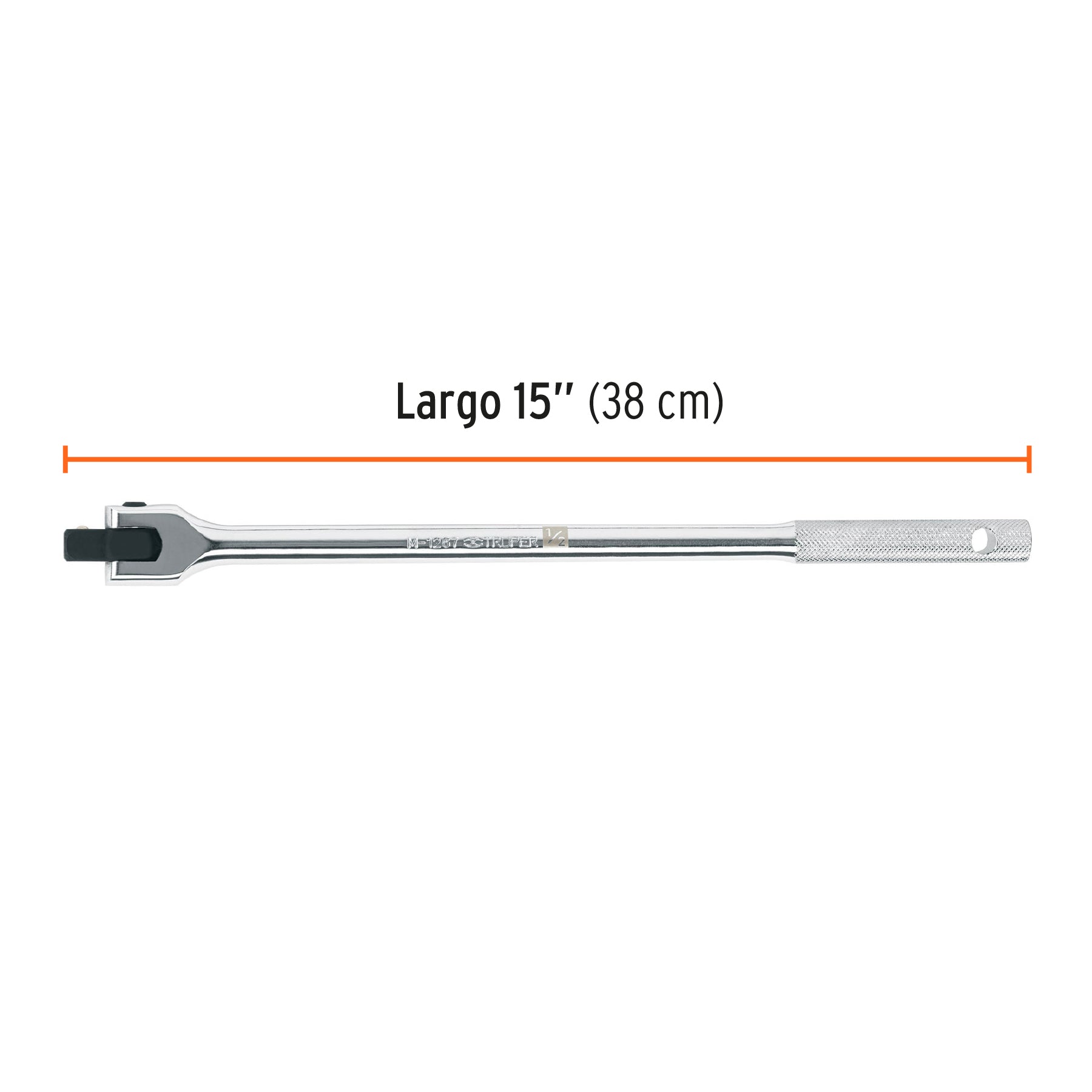 Mango articulado de 15"x 17 mm para dados cuadro 1/2"