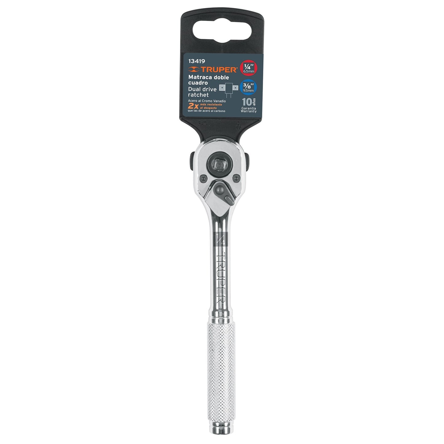 Matraca doble, cuadro 1/4"y 3/8"