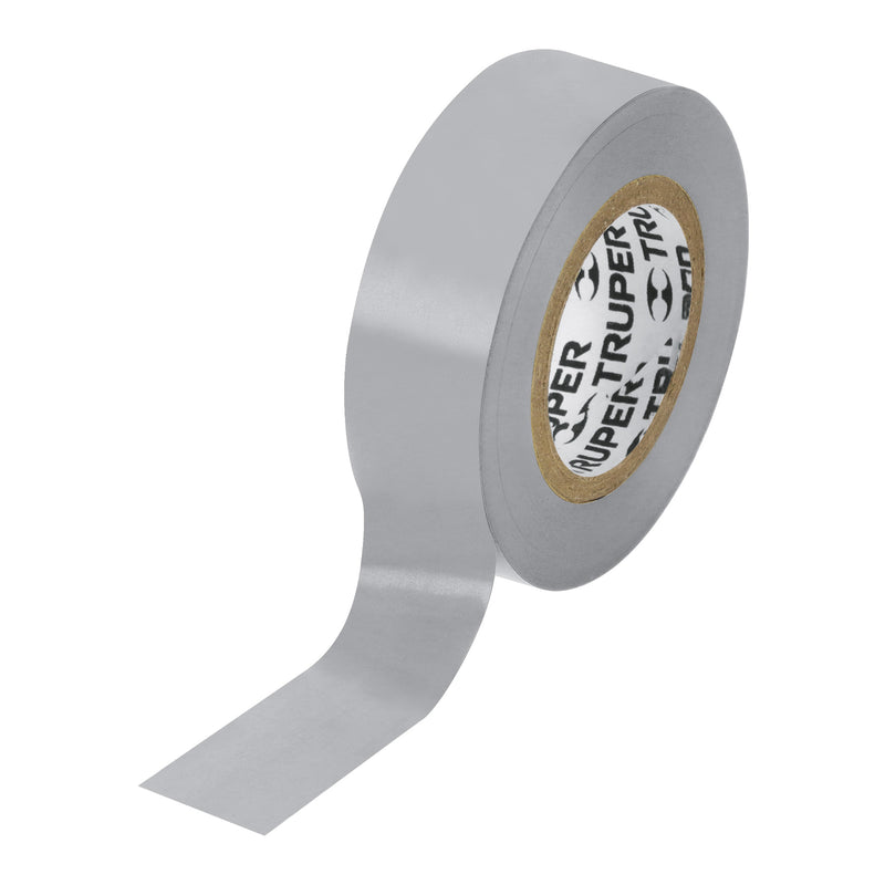 Cinta de aislar gris 19 mm x 9 m