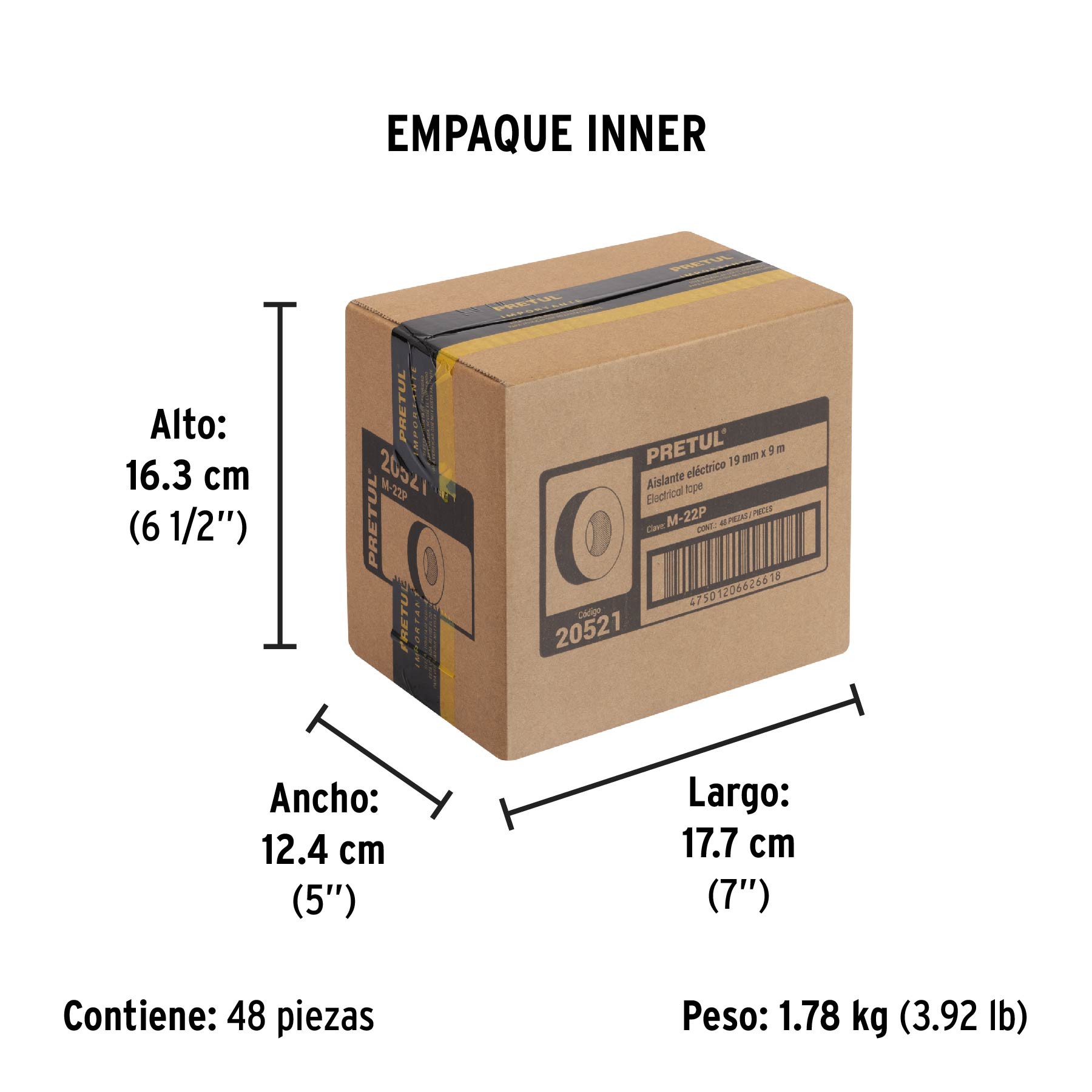 Cinta de aislar # 22,  9 m, pretul