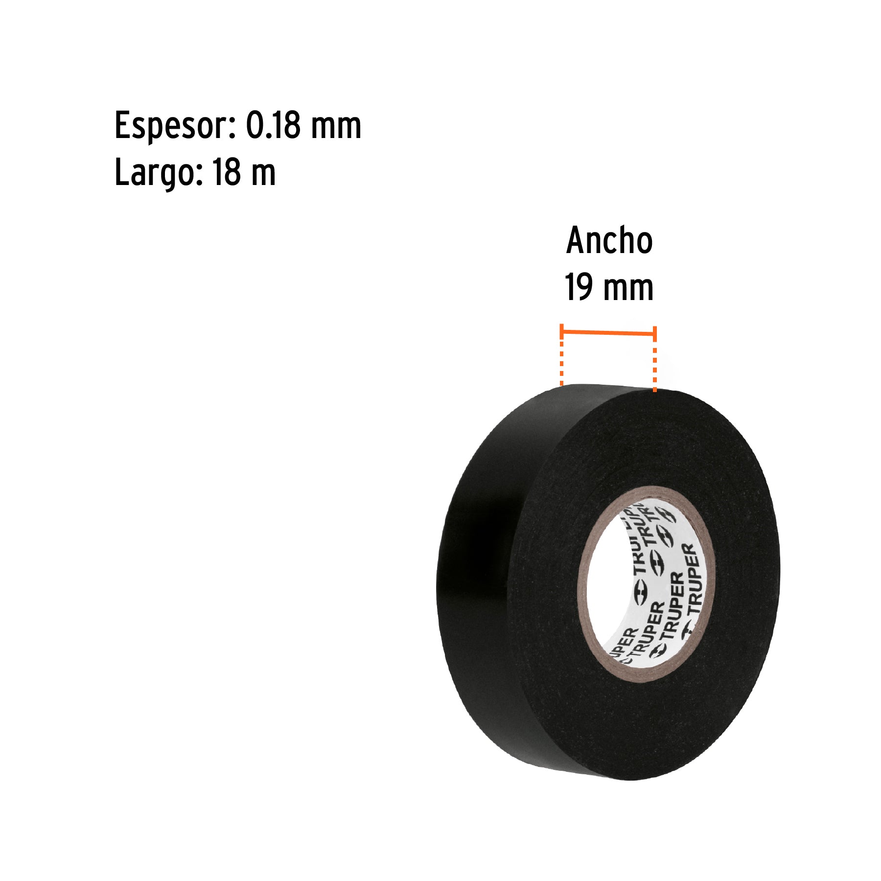 Cinta de aislar # 33, 18m, negra, en blister