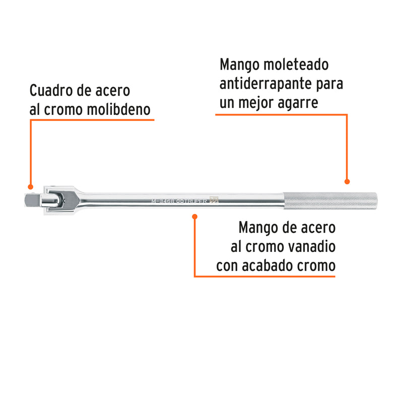Mango articulado de 20"x 19 mm para dados cuadro 3/4"2