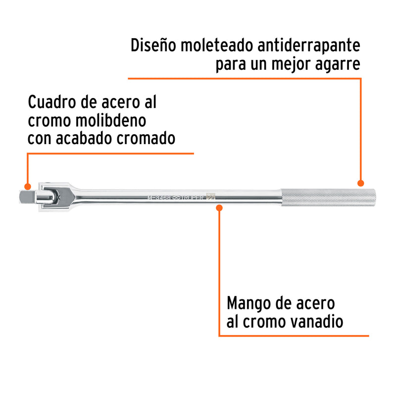 Mango articulado de 20"x 19 mm para dados cuadro 3/4"2