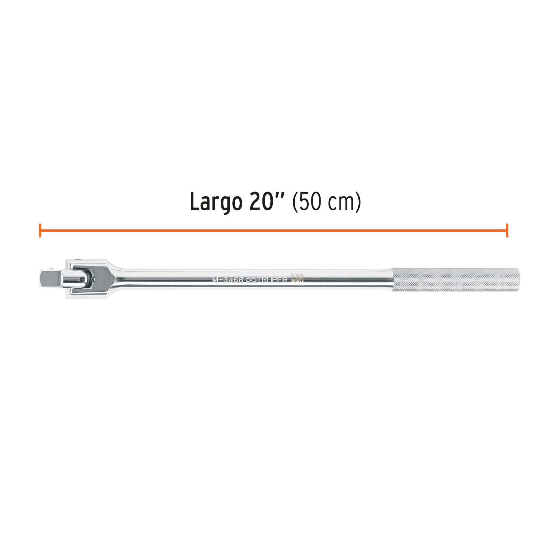Mango articulado de 20"x 19 mm para dados cuadro 3/4"2