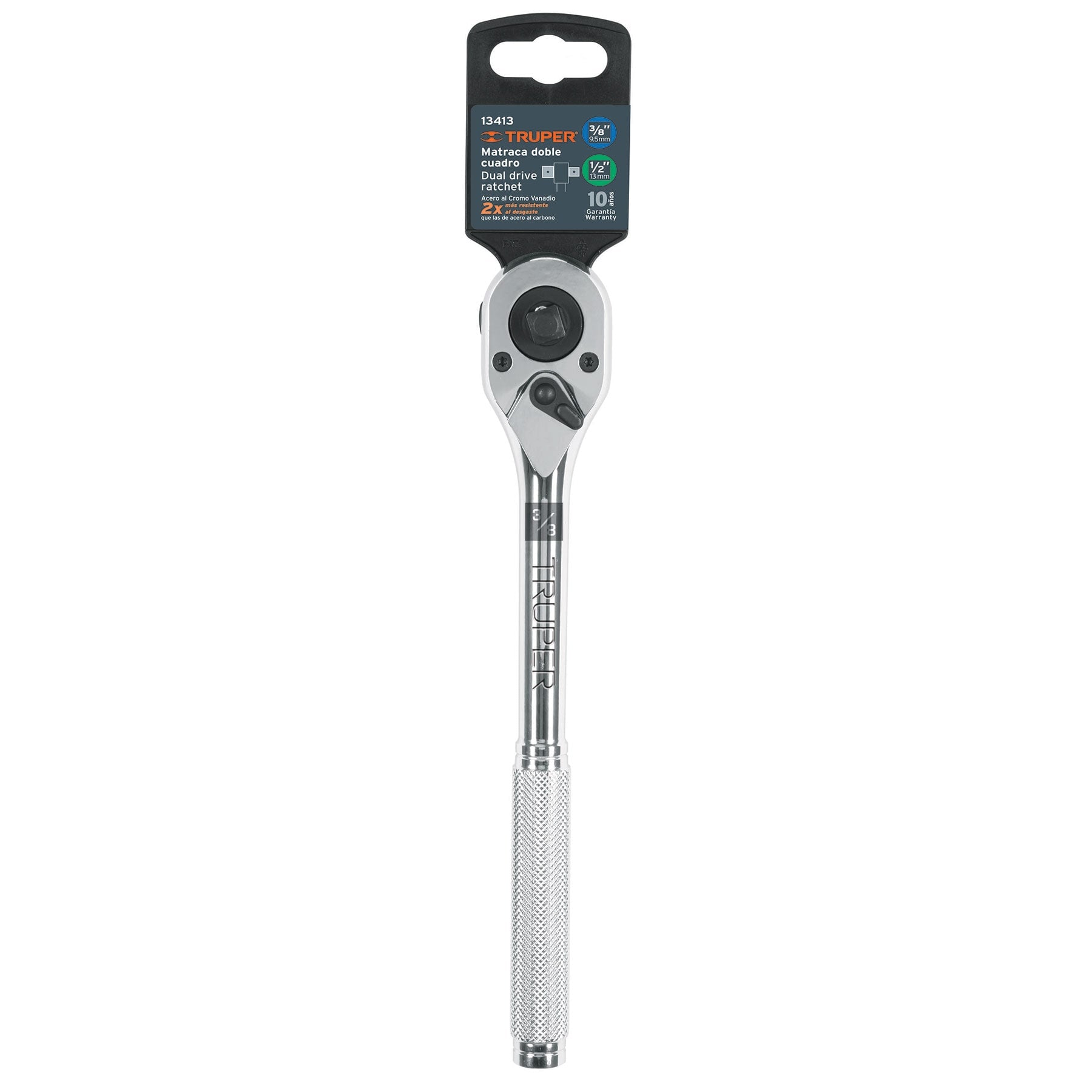 Matraca doble, cuadro 3/8"y 1/2"