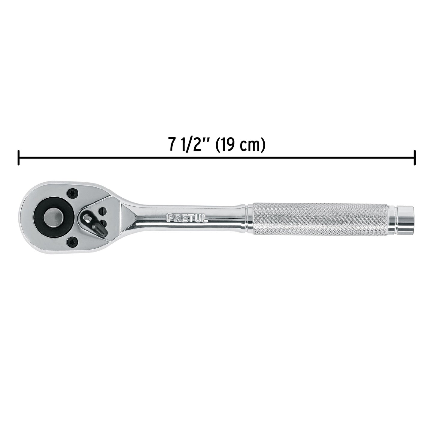 Matraca liberación rápida, cabeza pera, cuadro 3/8",Pretul