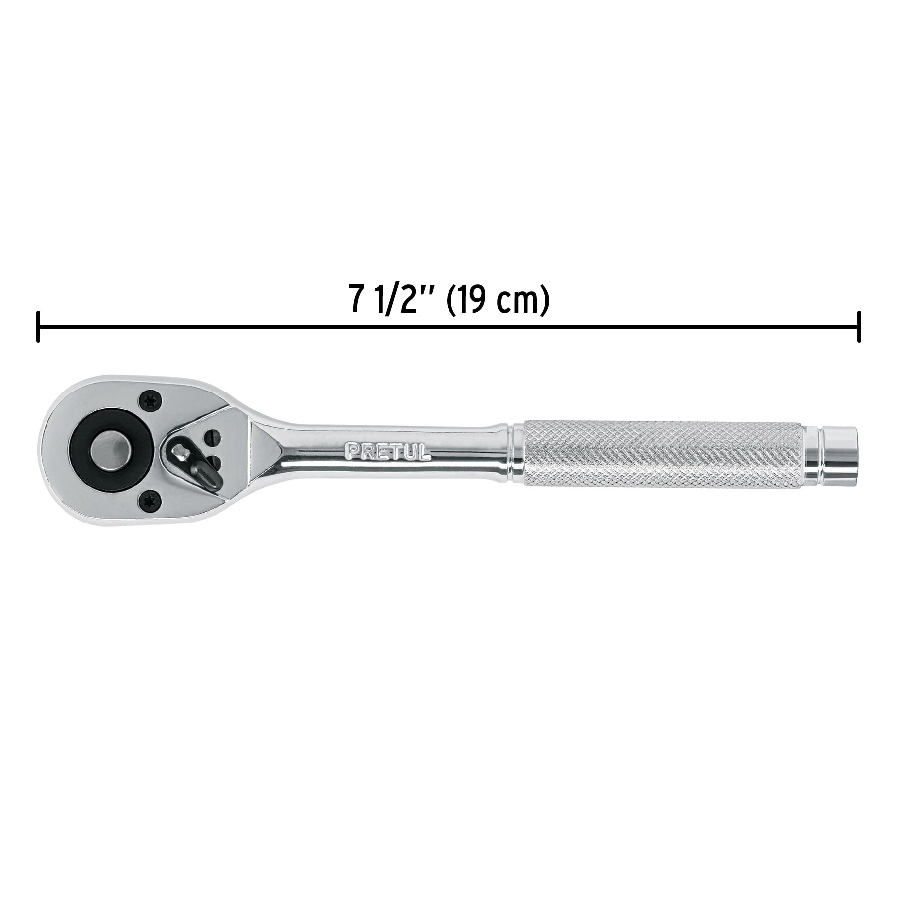 Matraca liberación rápida, cabeza pera, cuadro 3/8",Pretul