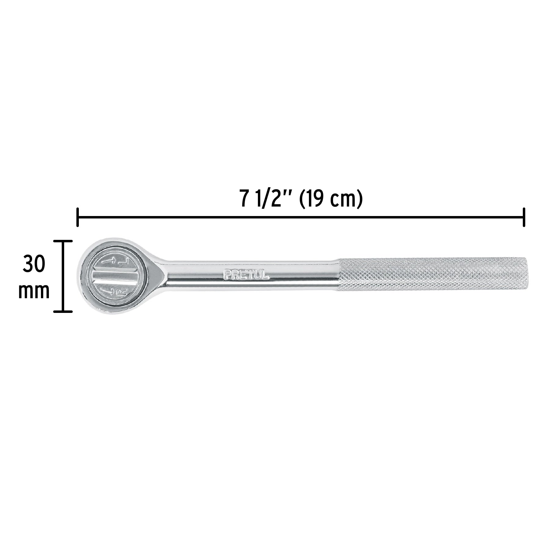 Matraca cabeza redonda, cuadro 3/8", Pretul