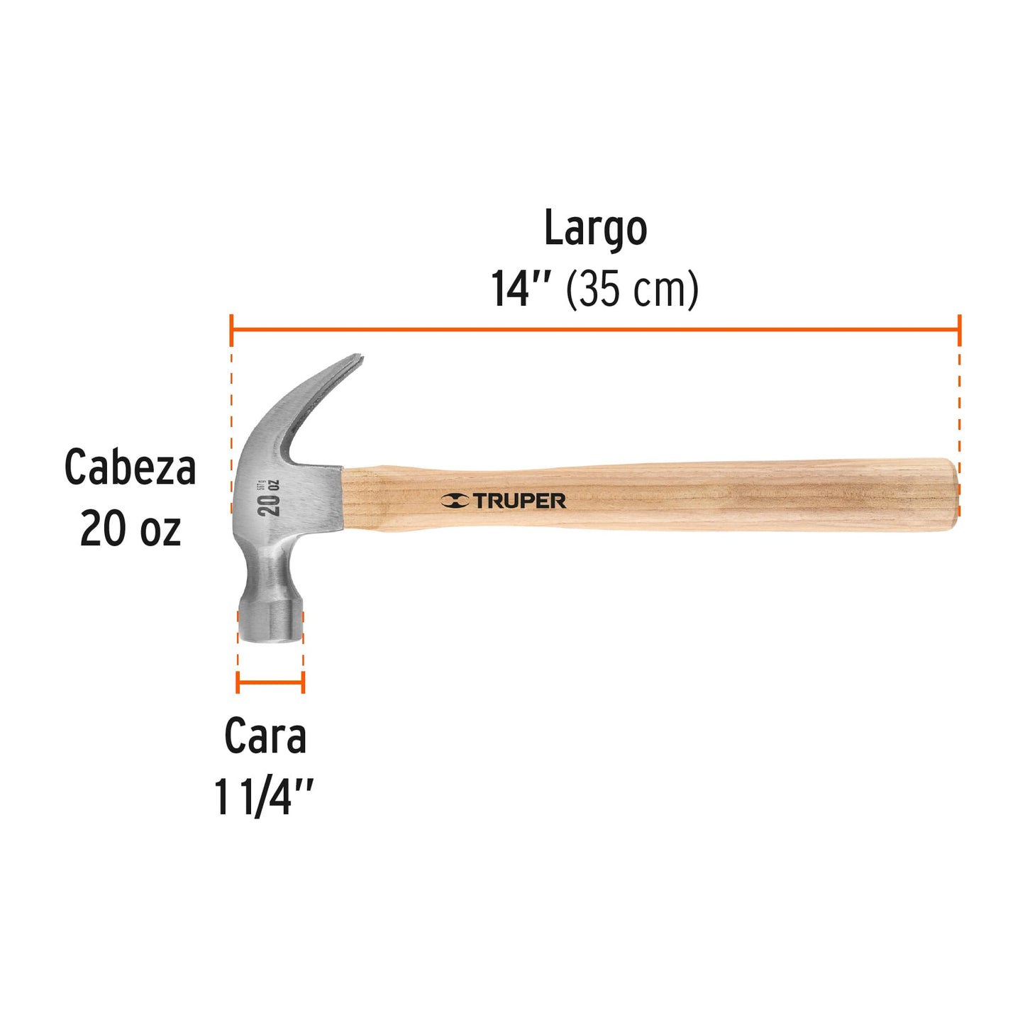 Martillo uña curva 20 oz