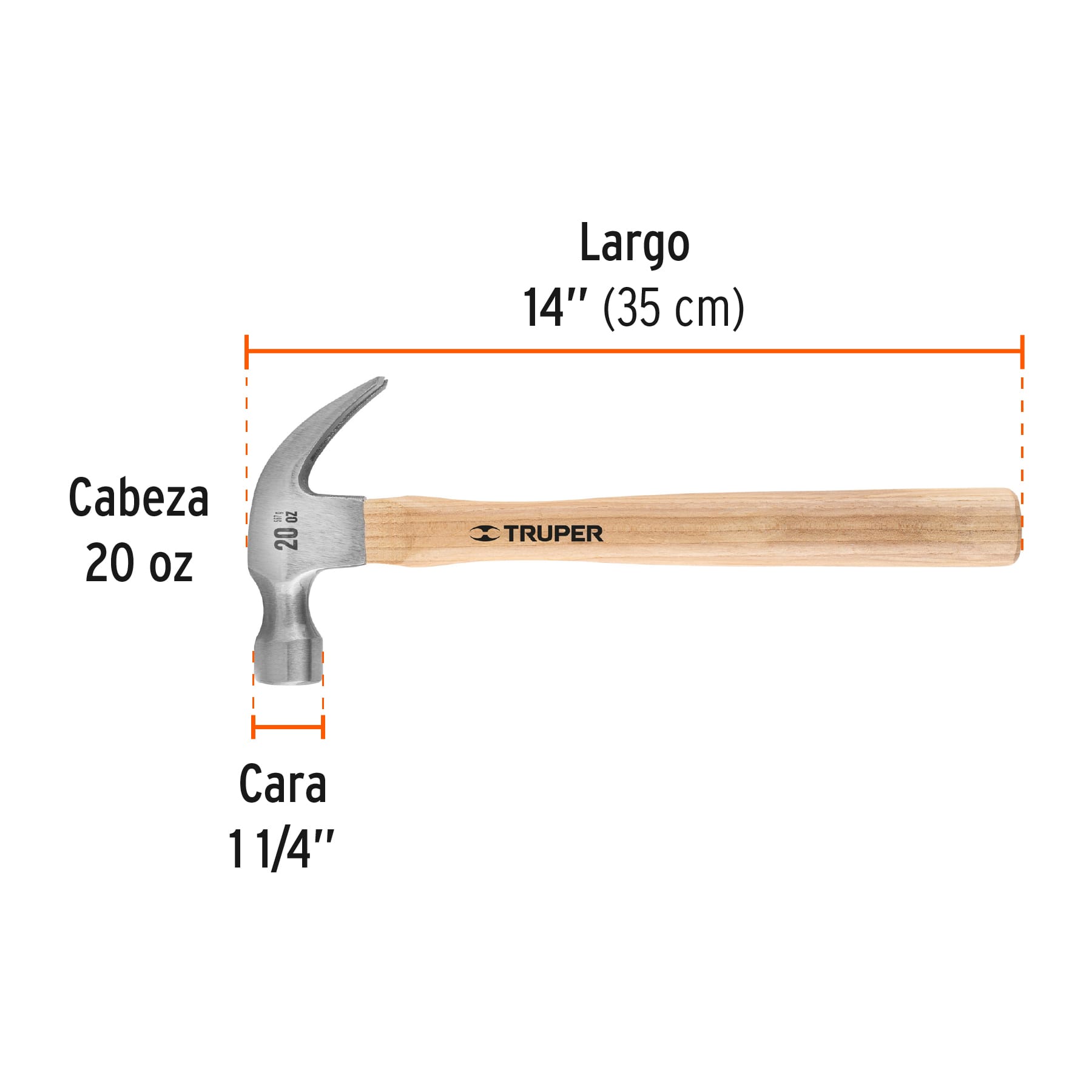 Martillo uña curva 20 oz