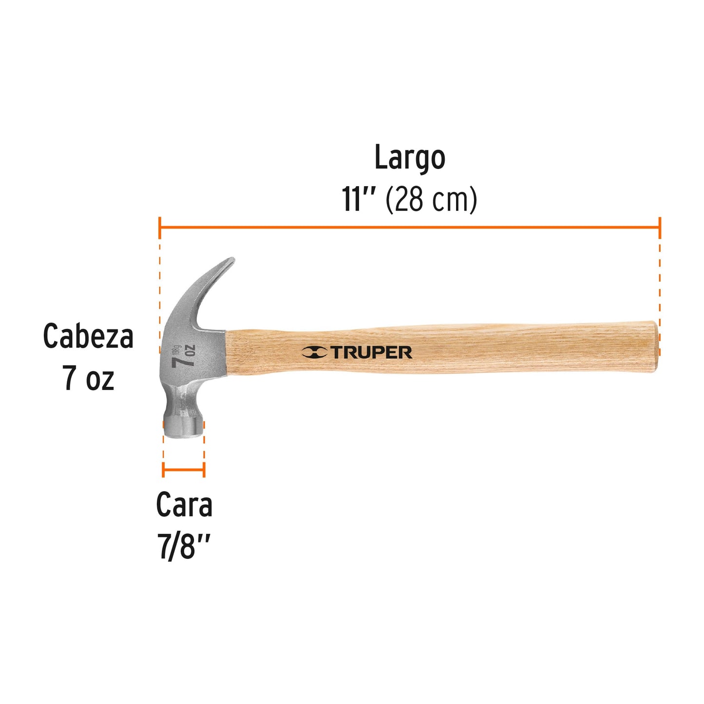 Martillo uña curva 7 oz