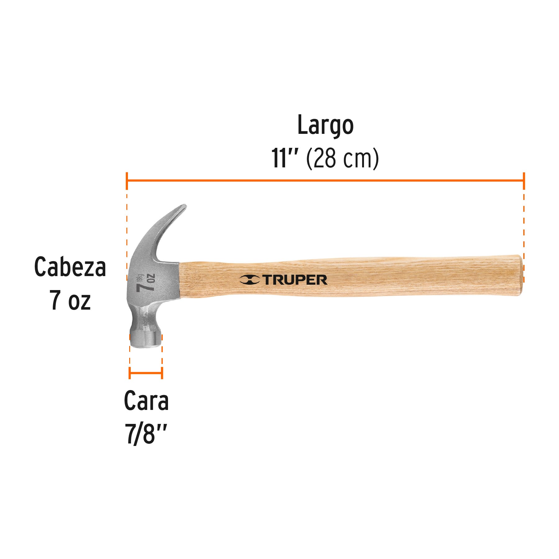 Martillo uña curva 7 oz