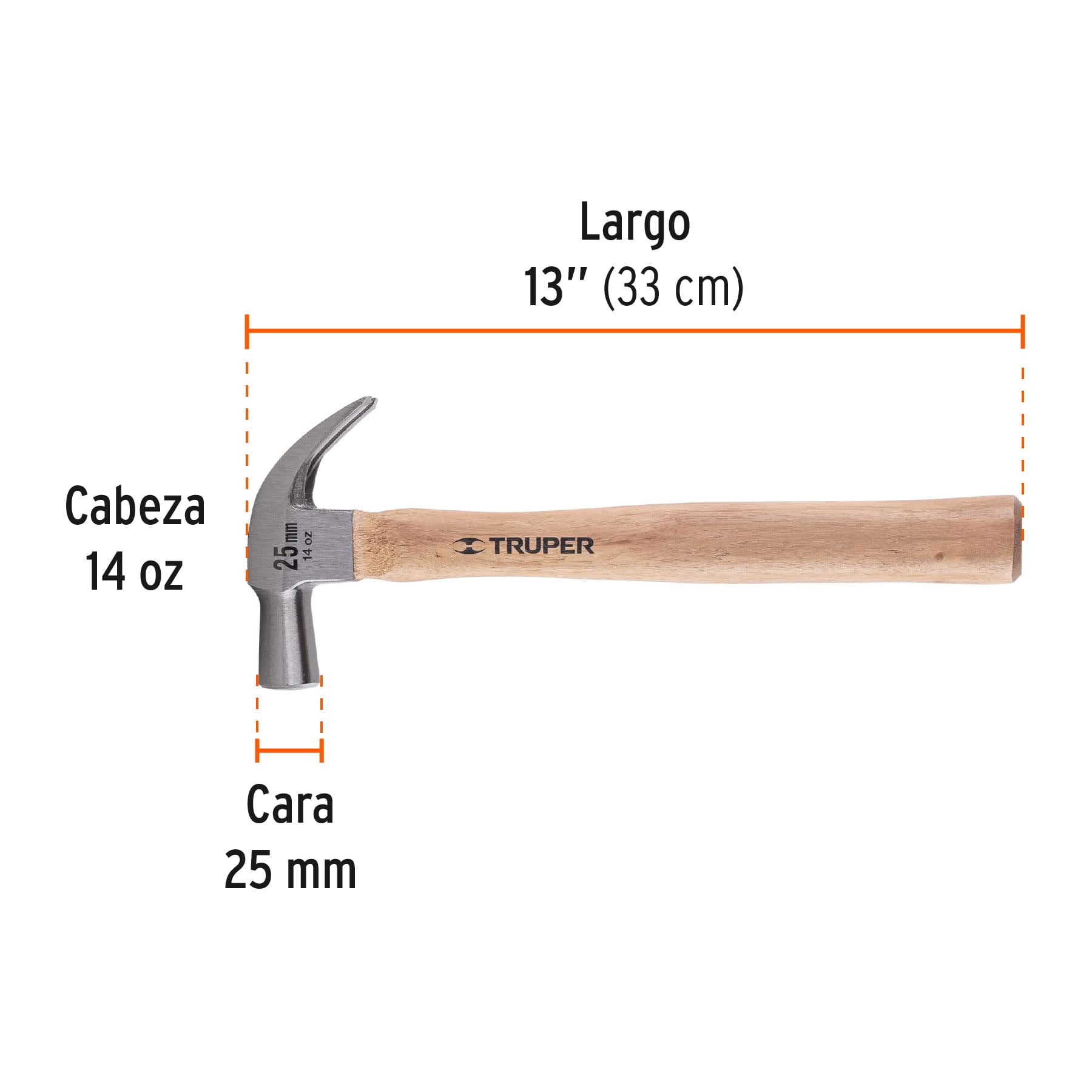 Martillo cabeza conica 25mm