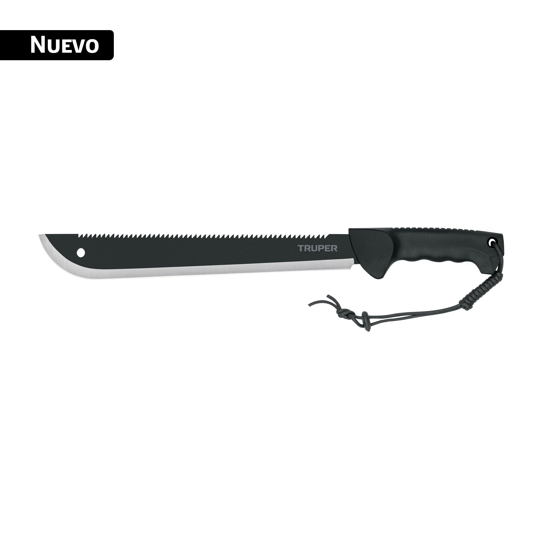 Machete doble filo 14', cacha inyectada, con funda, TRUPER