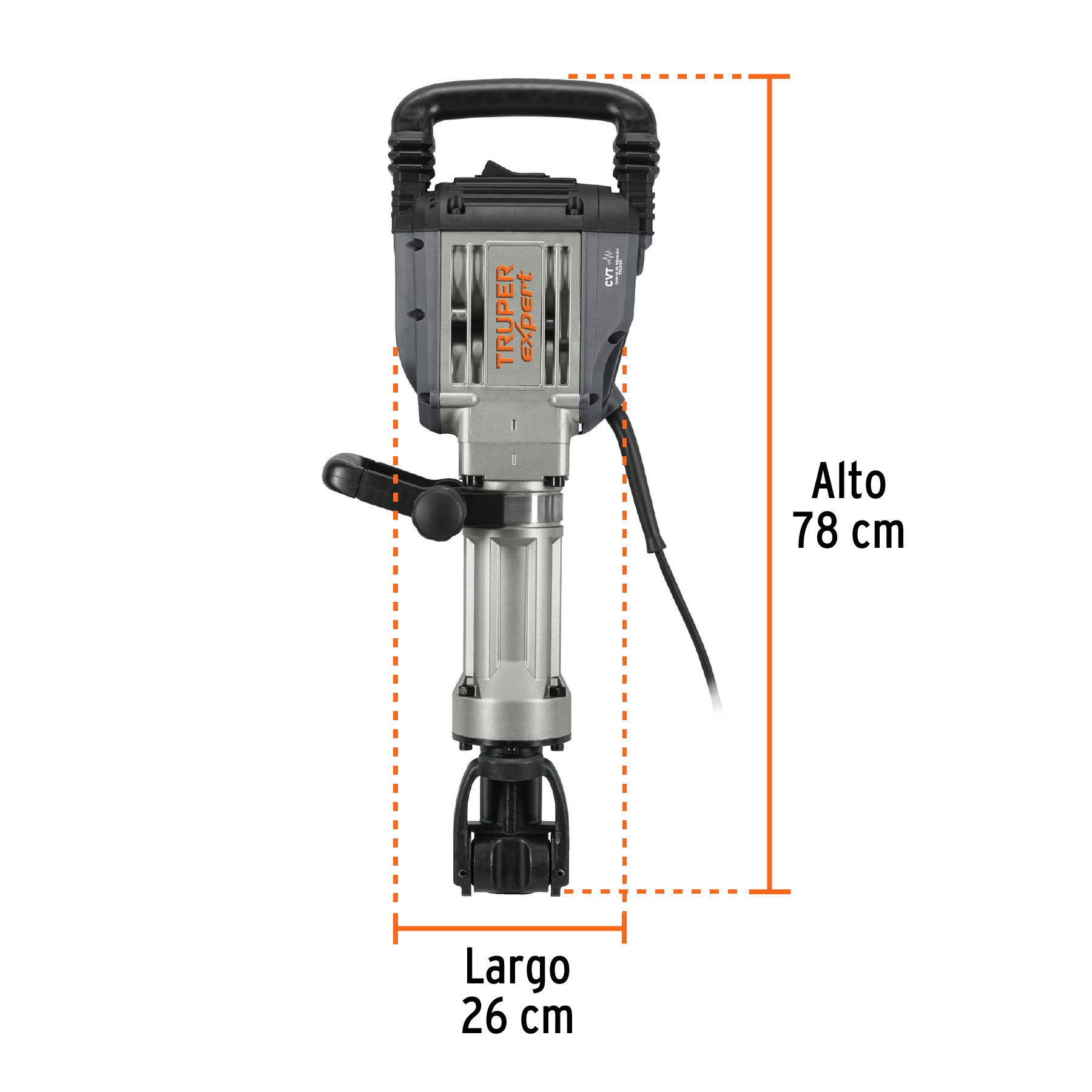 Martillo demoledor HEX 20 kg, 55 J, 1600 W Truper Expert
