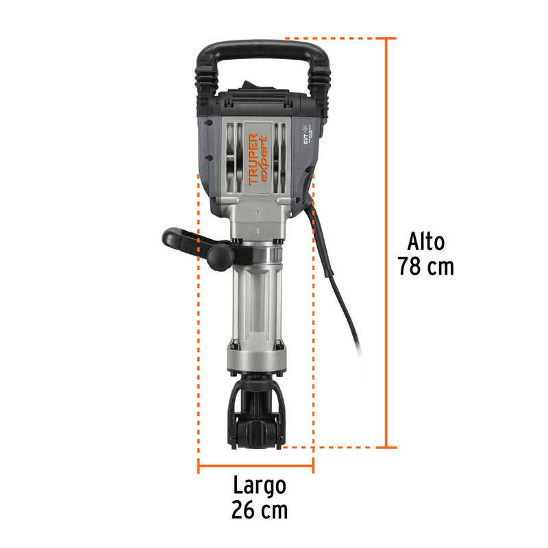 Martillo demoledor HEX 20 kg, 55 J, 1600 W Truper Expert