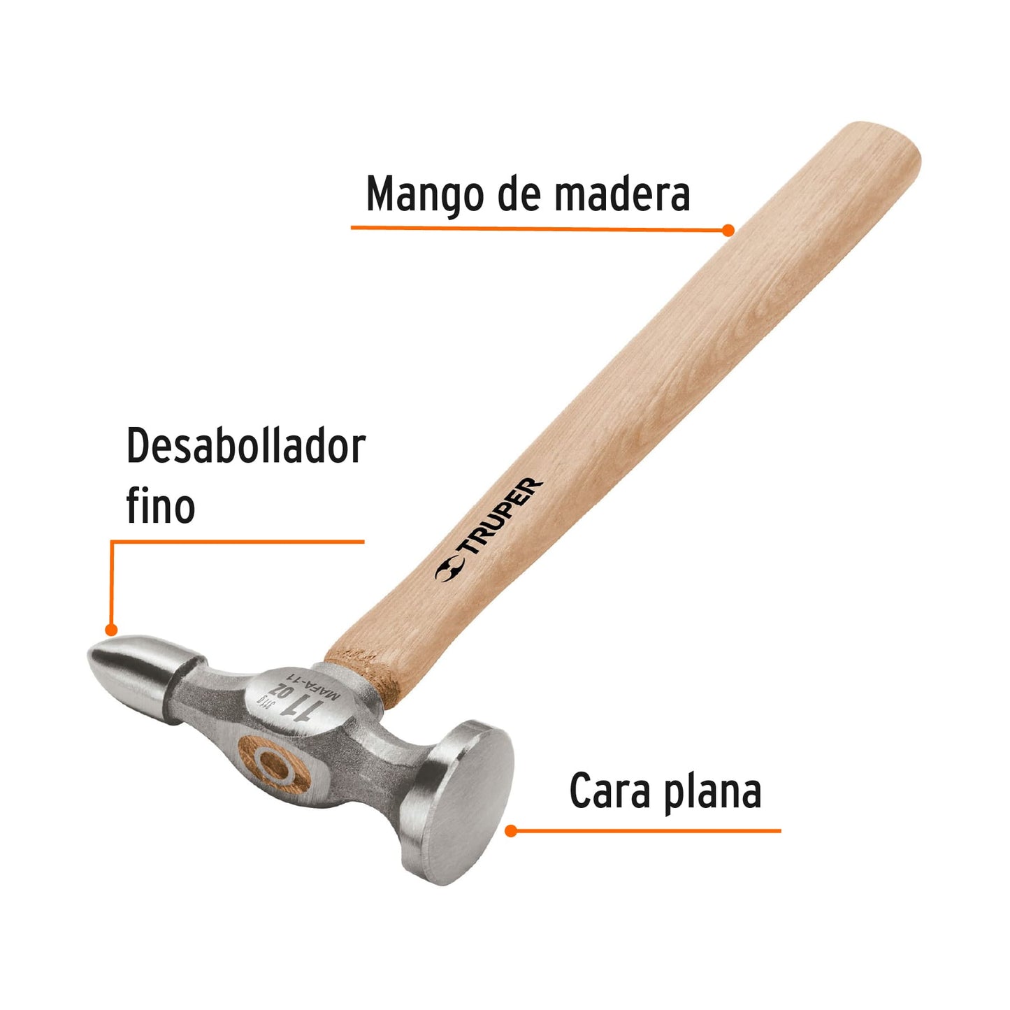 Martillo desabollador fino 11 oz