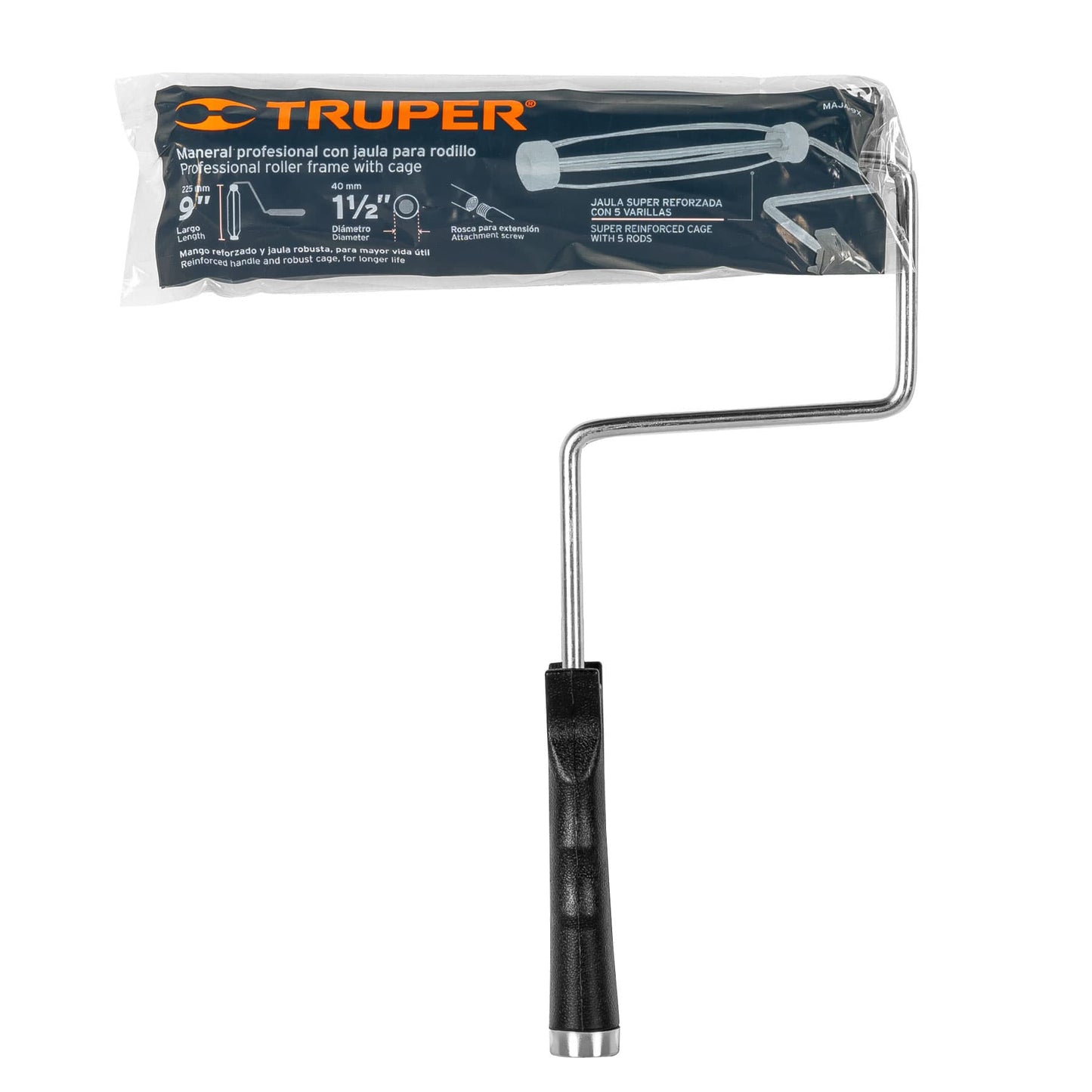 Maneral profesional para rodillo con jaula, 9" x 37 mm