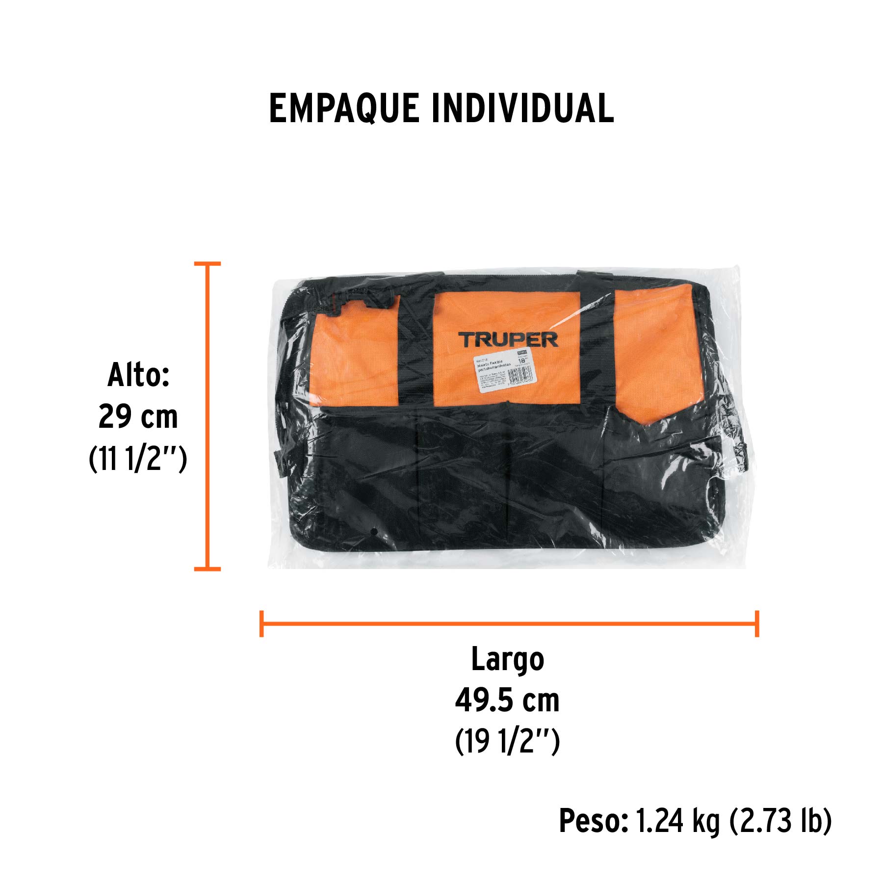 Maleta flexible portaherramienta de 18"