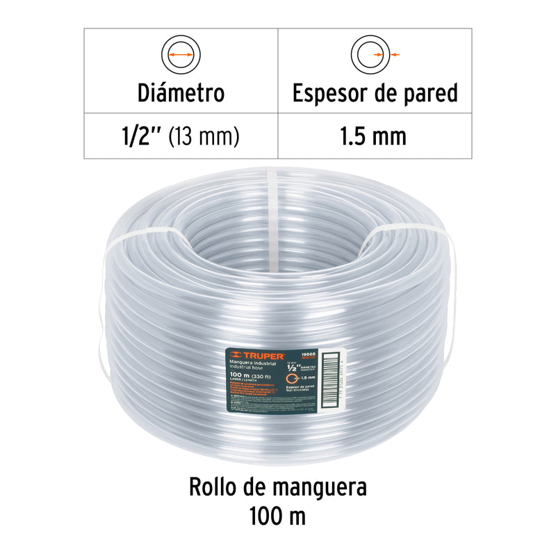 Manguera 1/2", industrial