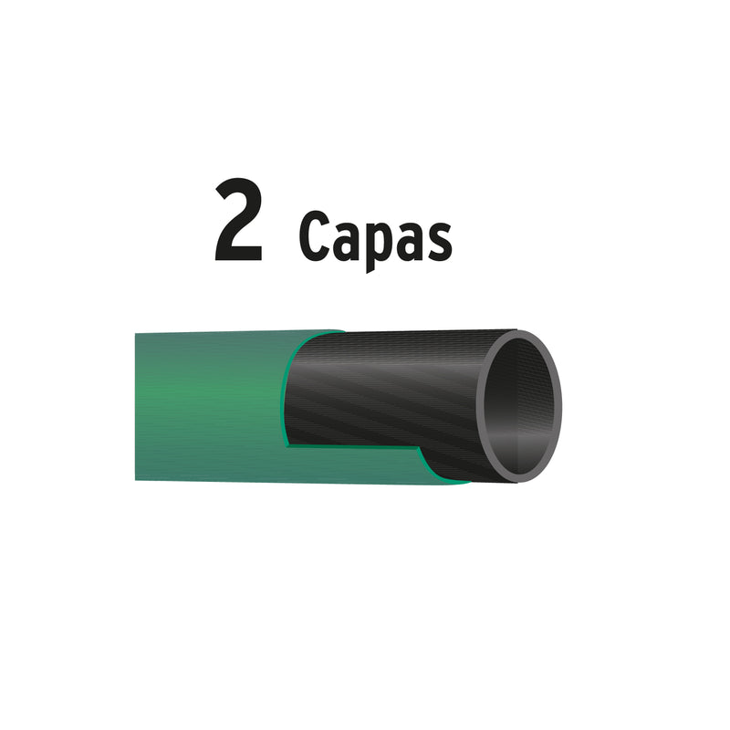 Metro de manguera 1/2" 3 capas en rollo de 100 m, PRETUL