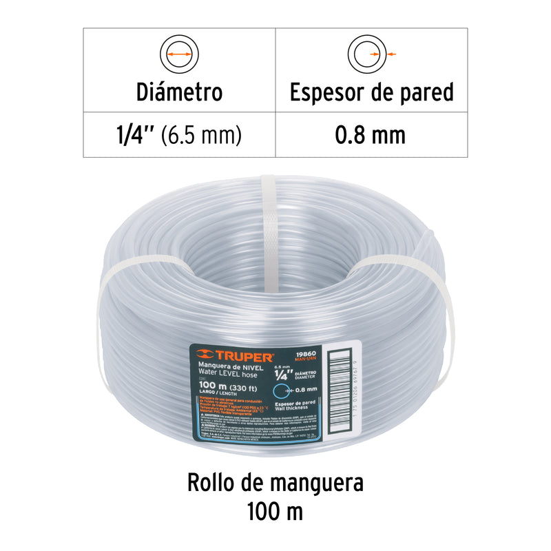 Manguera 1/4" de nivel