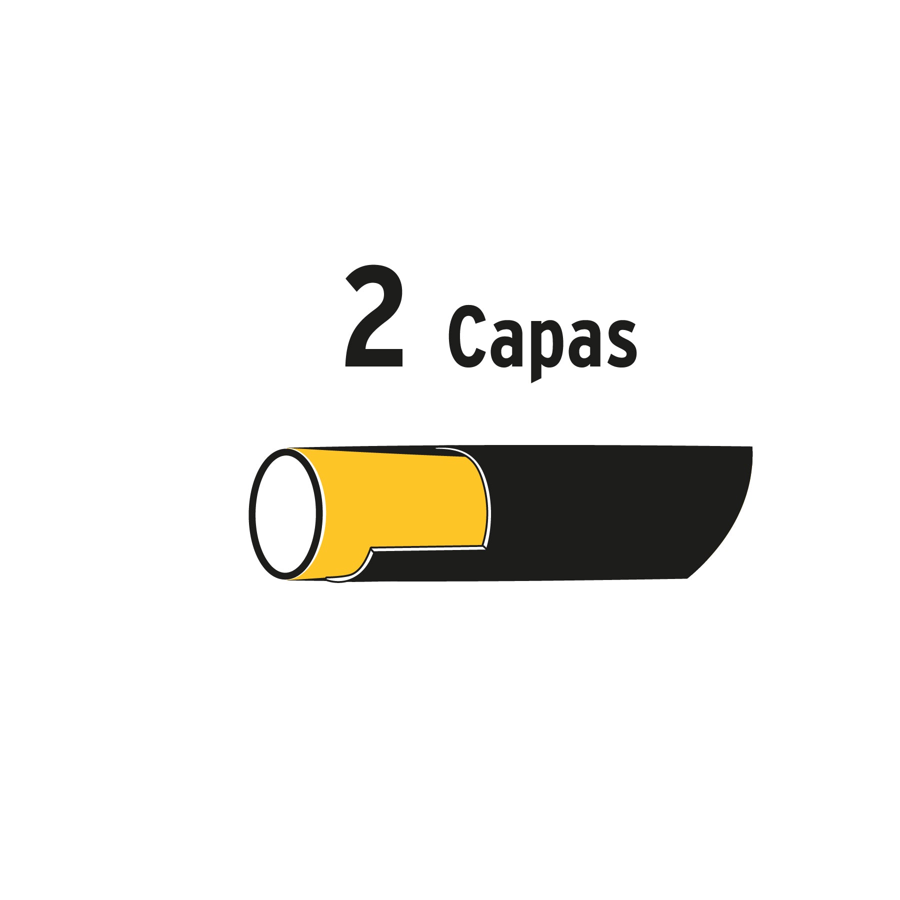 Manguera 1/2", 2 capas, conexiones plásticas, 10 m, Pretul