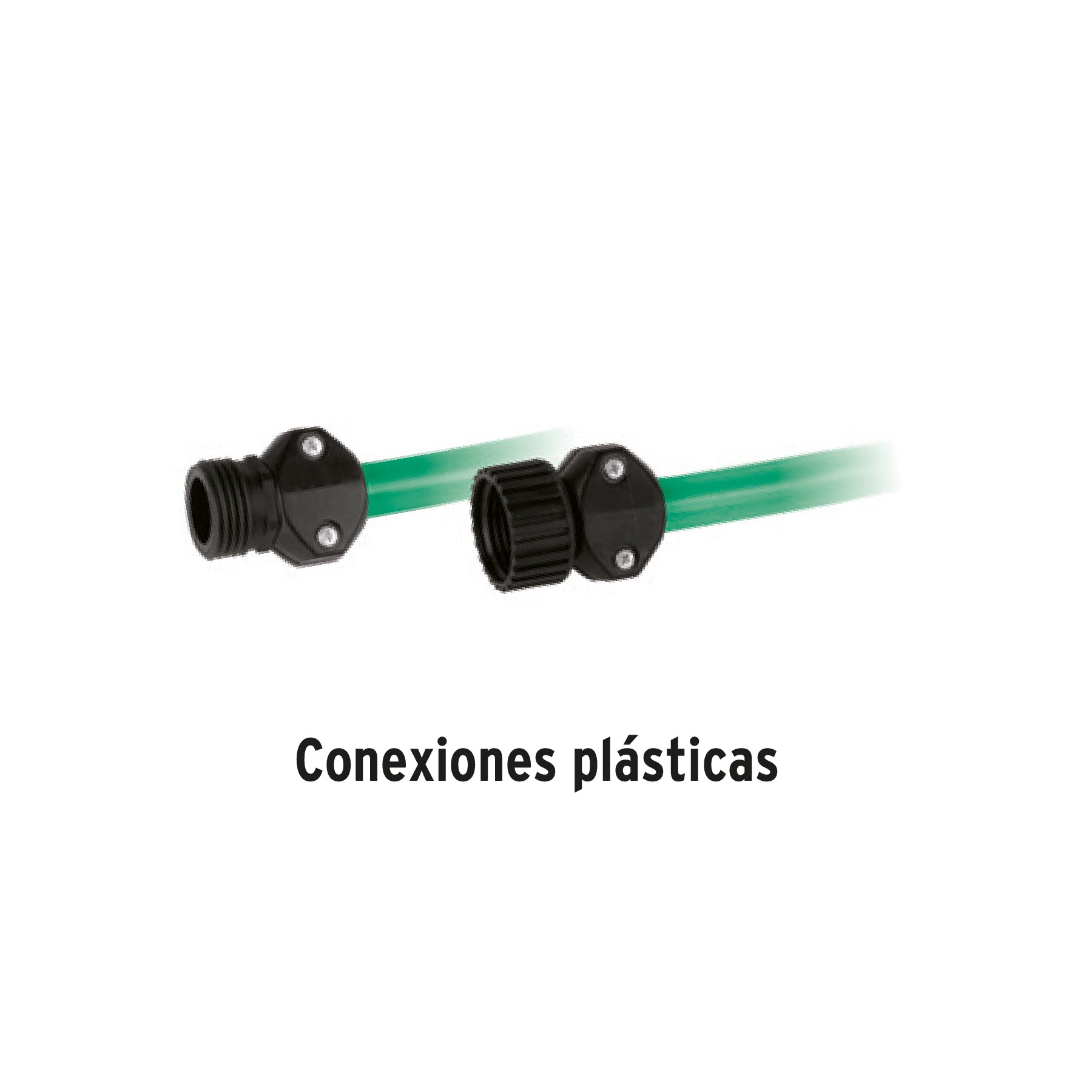 Manguera 1/2", 2 capas, conexiones plásticas, 15 m, Pretul