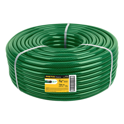Manguera 3/4", reforzada, 3 capas, 100 m, Pretul
