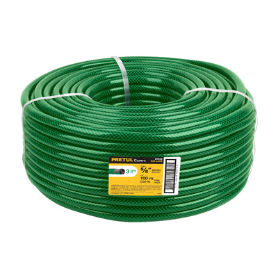 Manguera 5/8", reforzada, 3 capas, 100 m, Pretul
