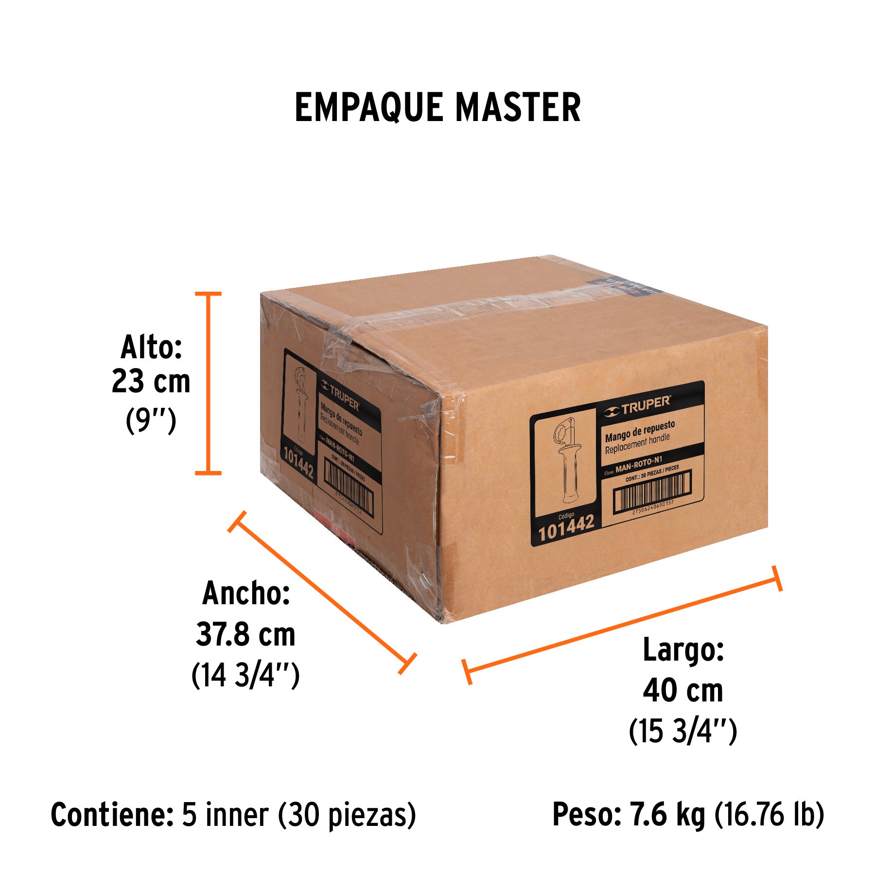 Mango de repuesto para ROTO-1/2NX2,1/2NX2-2,1/2N7 y 1/2N6