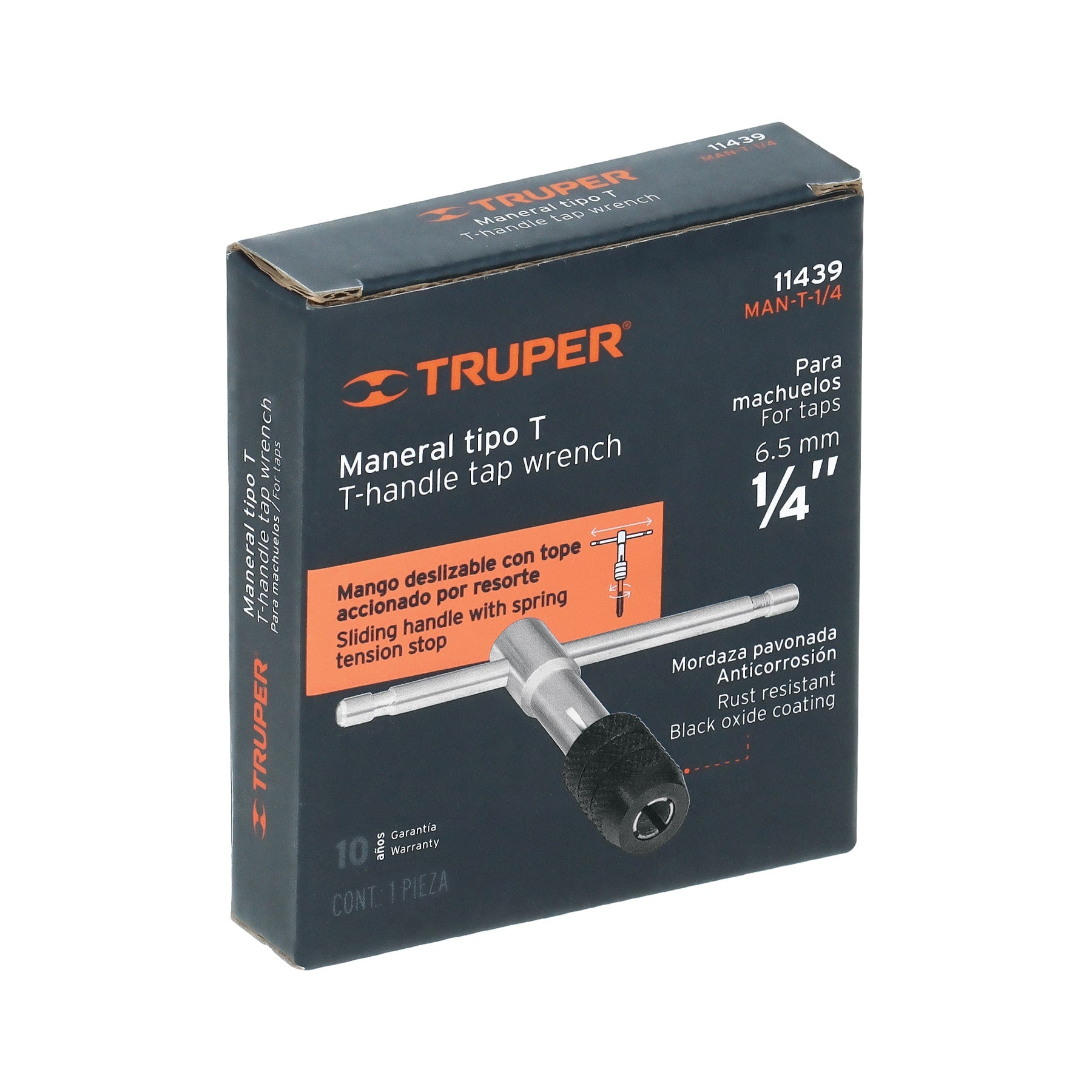 Maneral en t para machuelo 1/4"