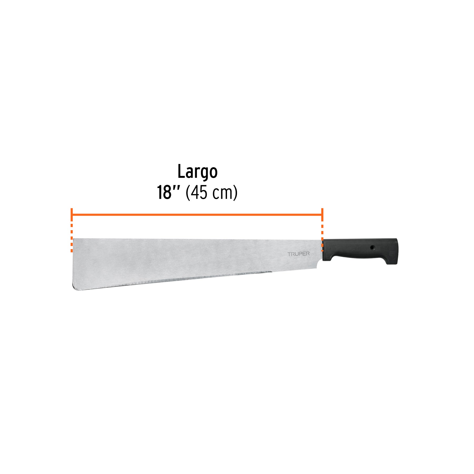 Machete punta recta, 18"