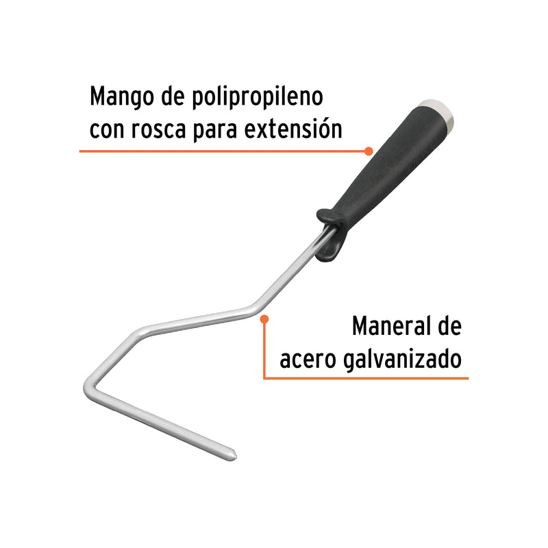 Maneral para mini-rodillo, 4" x 7 mm