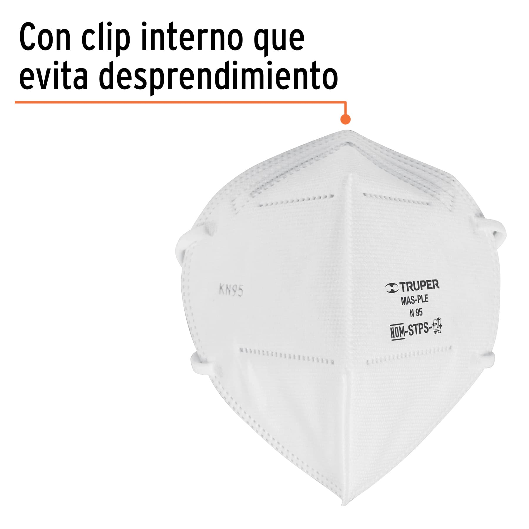 Mascarilla para polvos y particulas plegable