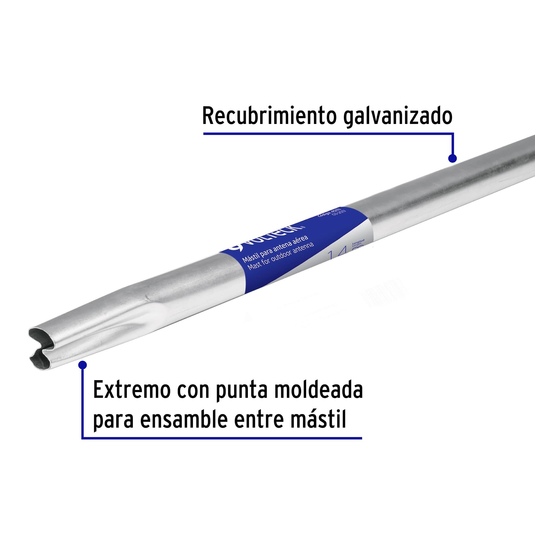 Mástil para antena aérea, 2.8 m