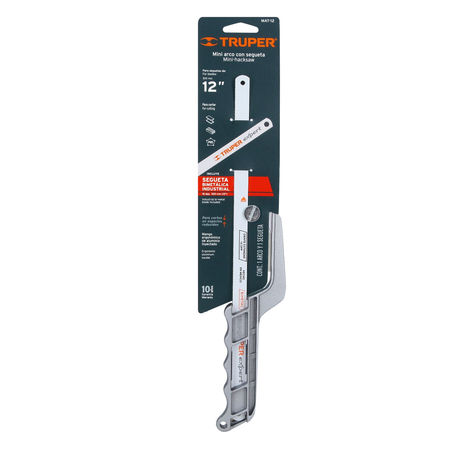 Mini arco de aluminio para segueta 12"