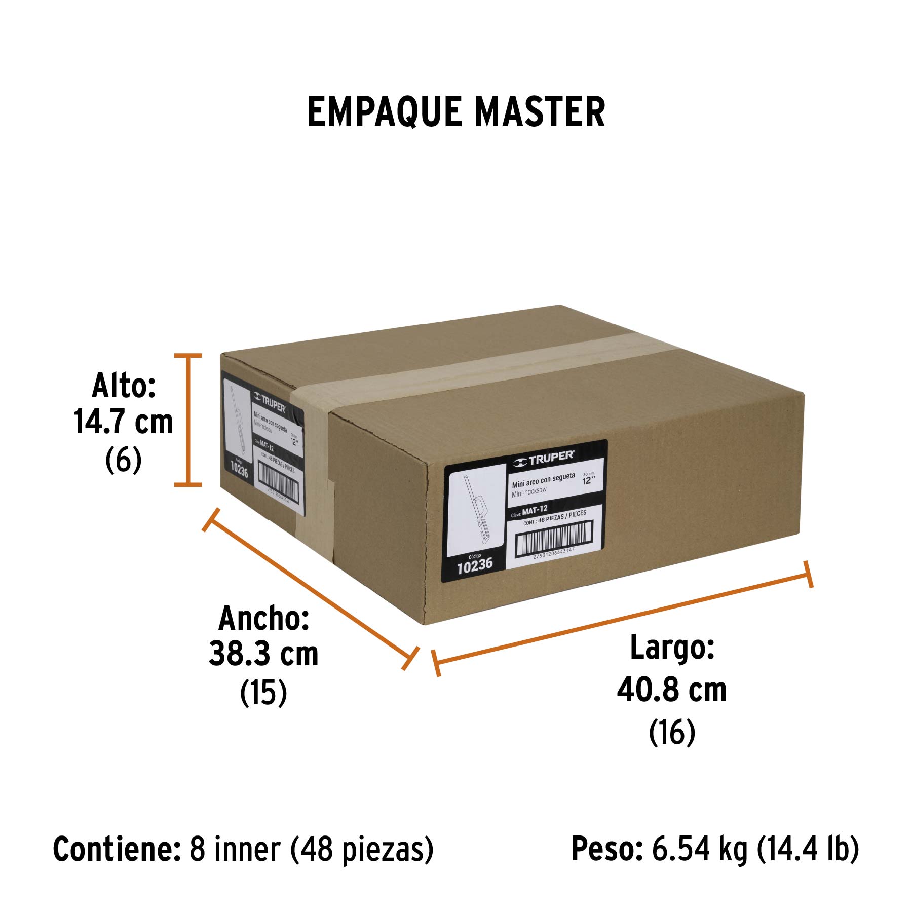 Mini arco de aluminio para segueta 12"
