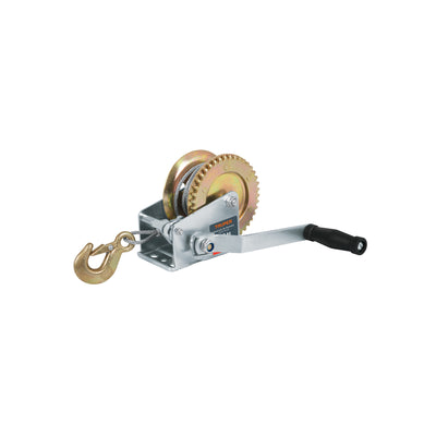 Malacate con manivela, 650 kg, con cable