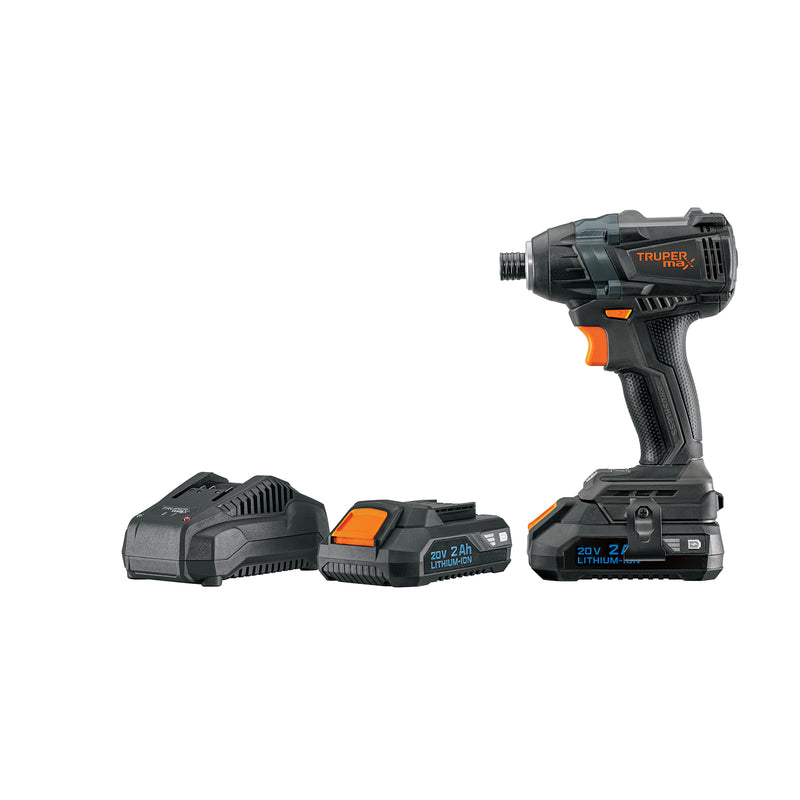 Destornillador de impacto, 20V, 2 baterías 2Ah, MAX
