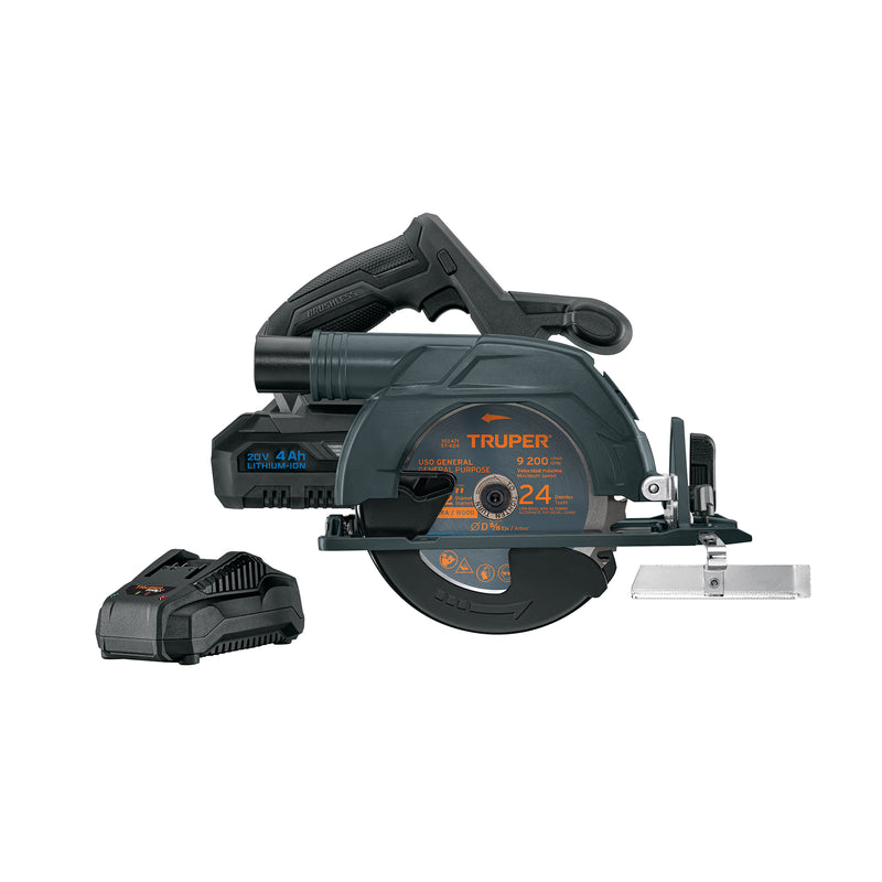 Sierra circular inalámbrica 6-1/2', 20V, sin carbones