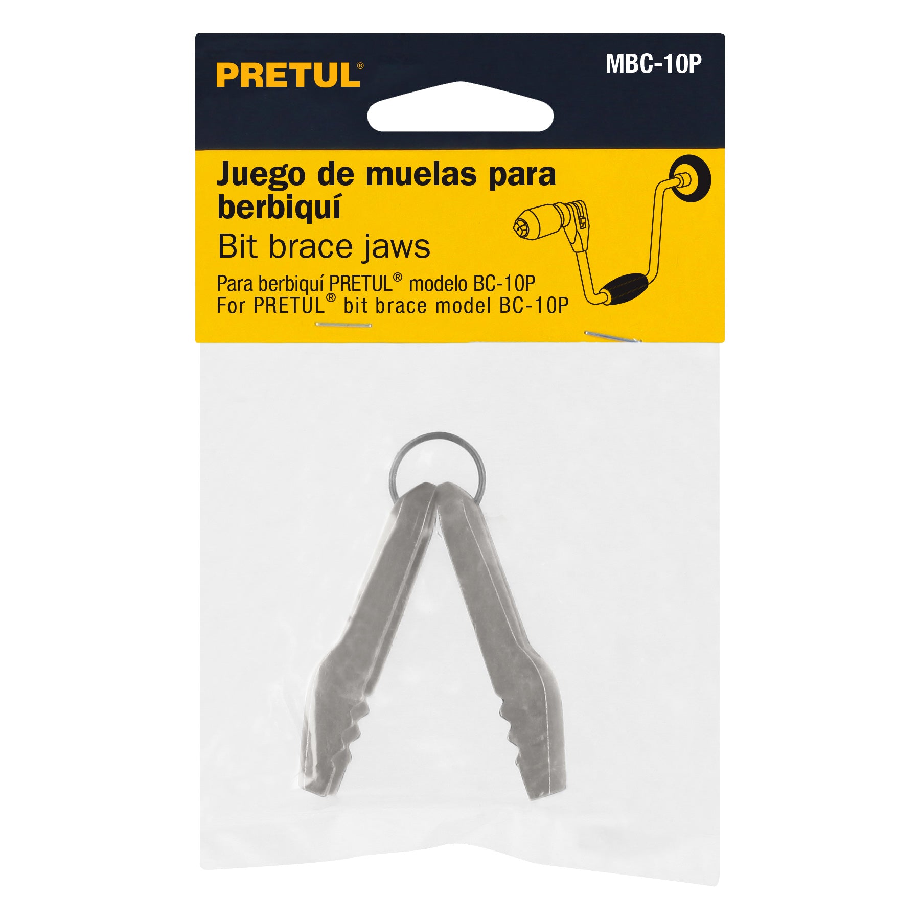 Muelas para berbiquí, 12", Pretul