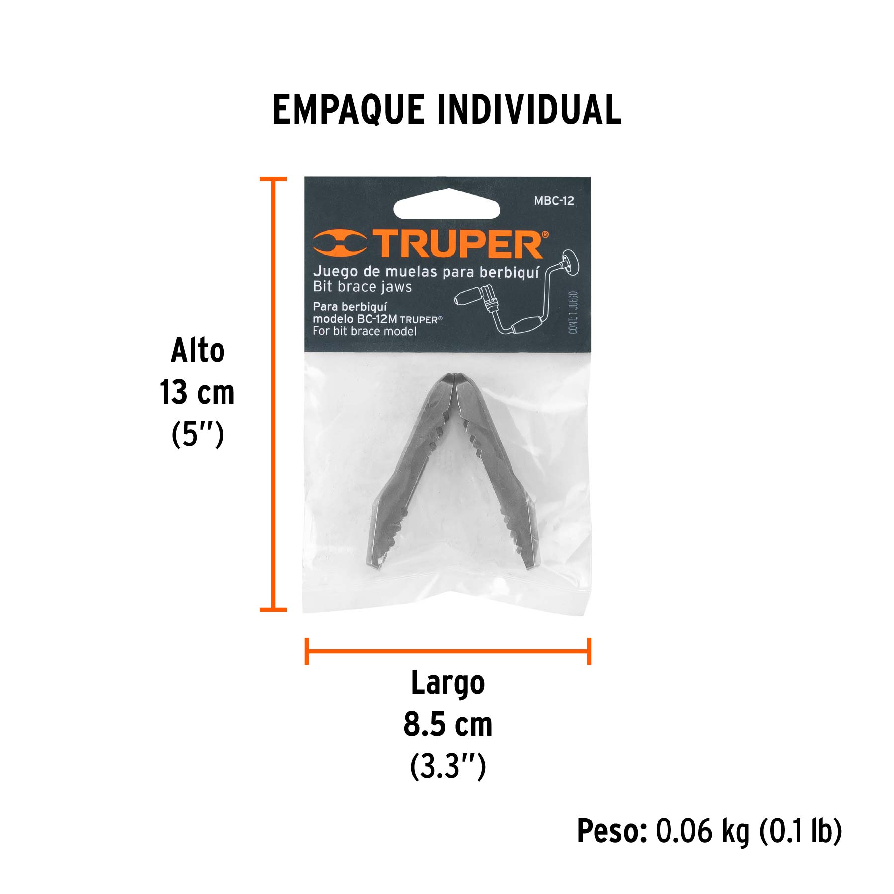 Muelas para berbiquí, 12"