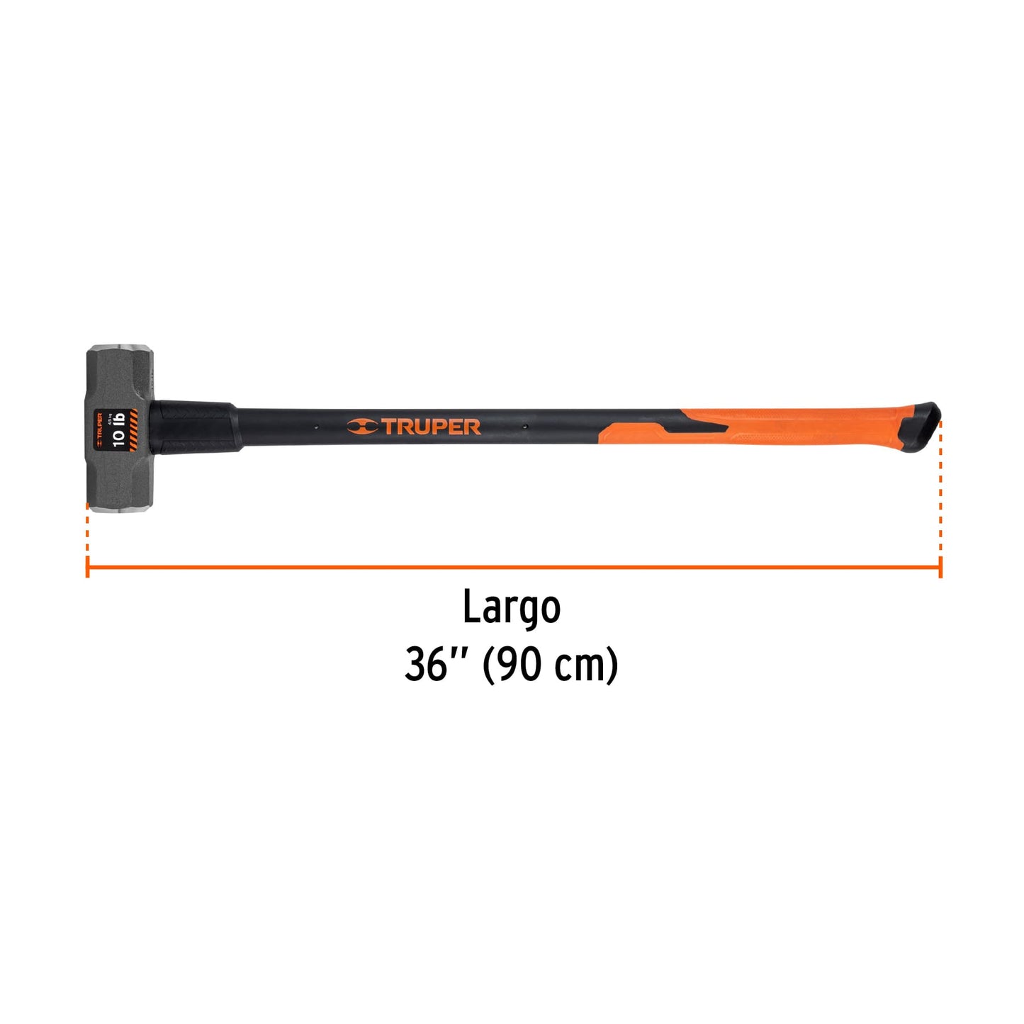 Marro octagonal 10 lbs, mango fibra de vidrio