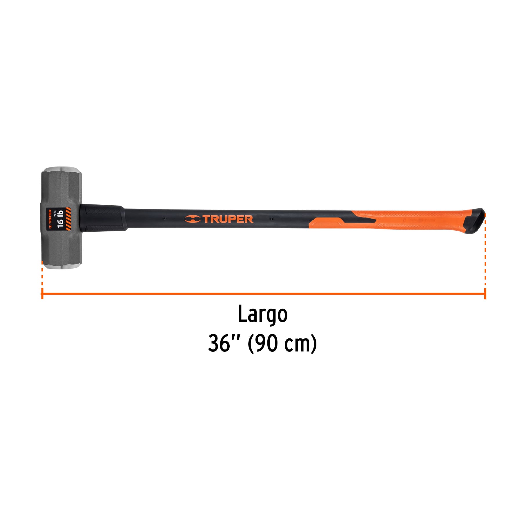 Marro octagonal 16 lbs, mango fibra de vidrio