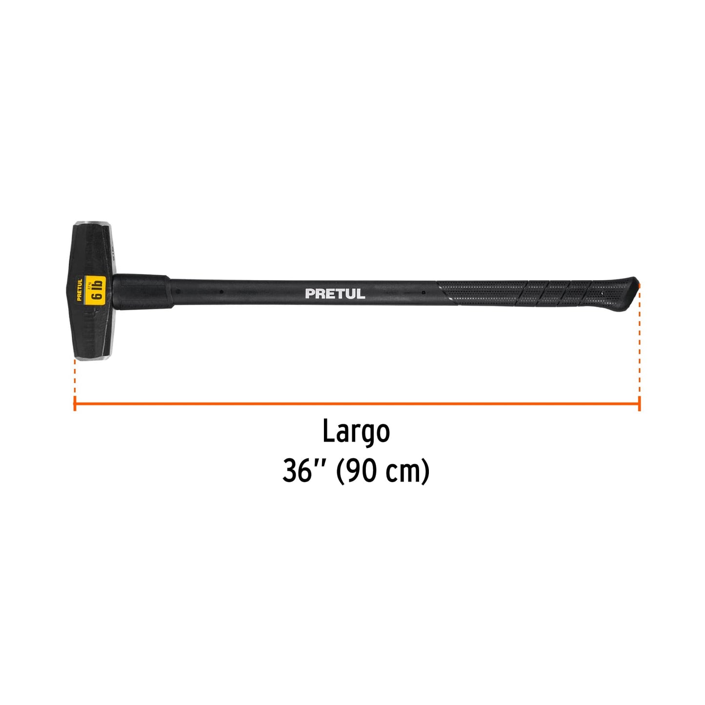 Marro tipo nevada 6 lbs. Mango 36", pretul