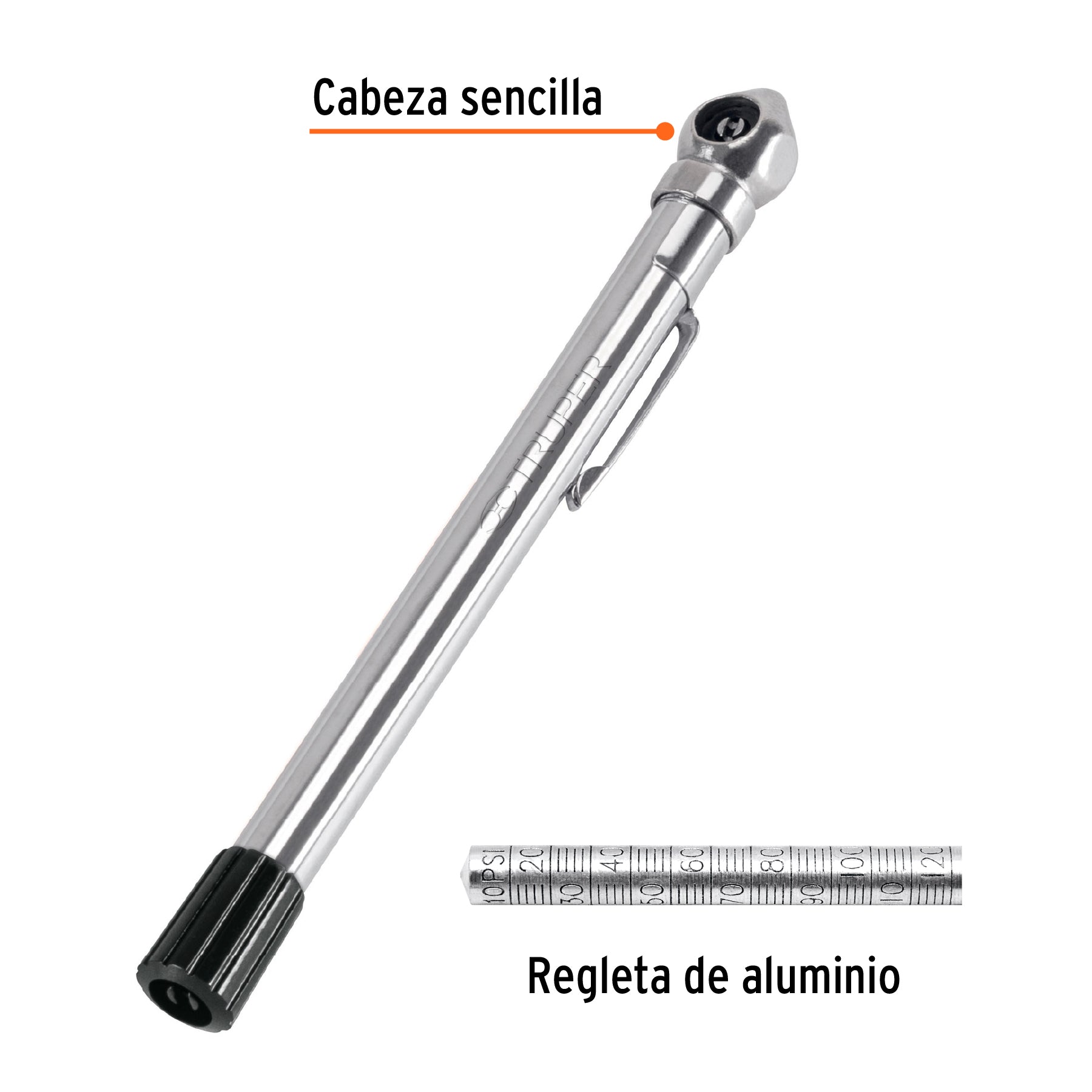 Medidor de presión 120 lbs, cabeza sencilla