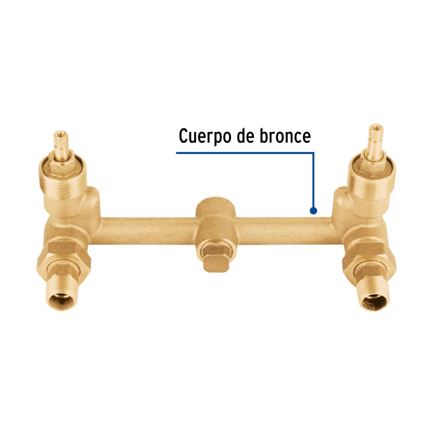 Mezcladora de bronce de empotrar, compresión, Foset